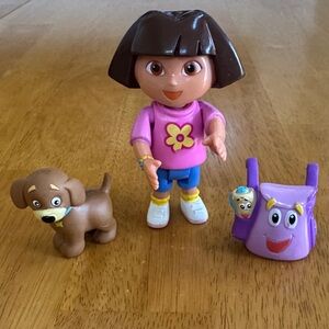 Dora the Explorer Toy Set Backpack and Perrito Nick Jr. Dora 3.75” Fisher-Price